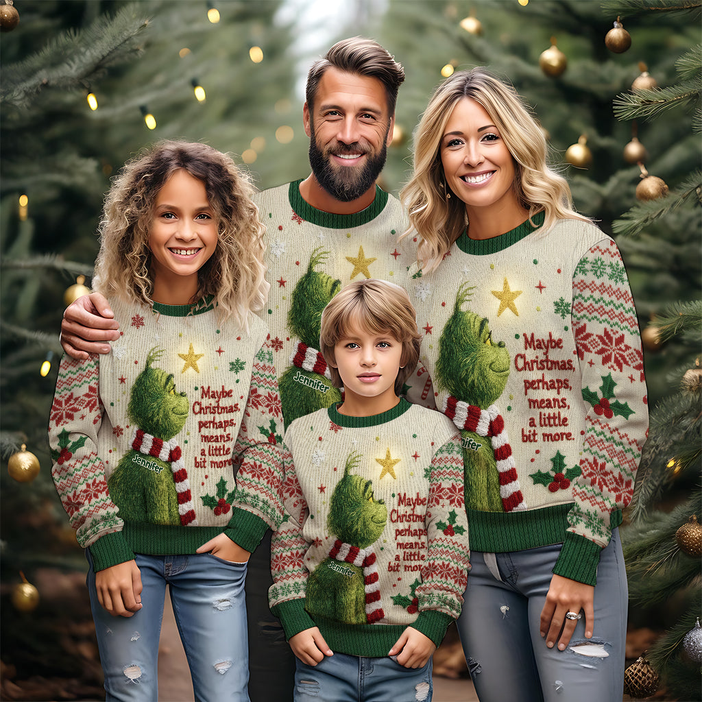 Peut-être que Noël a une signification un peu plus profonde - Étole de Noël personnalisée et pull moche