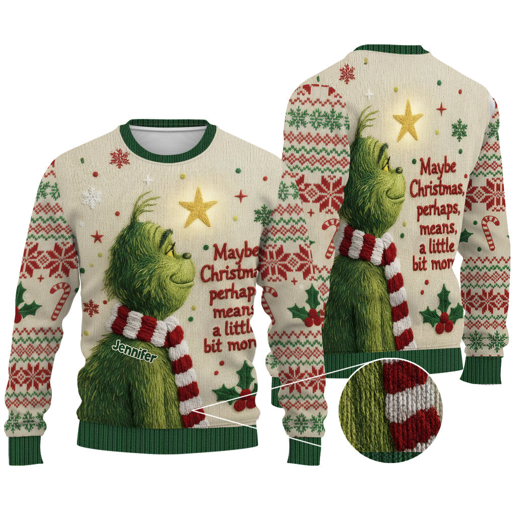 Peut-être que Noël a une signification un peu plus profonde - Étole de Noël personnalisée et pull moche