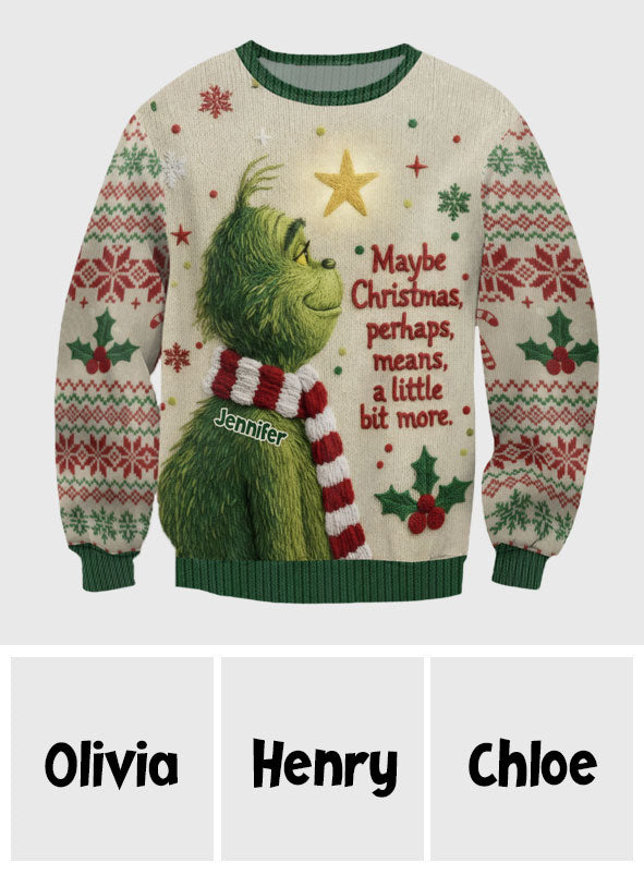 Peut-être que Noël a une signification un peu plus profonde - Étole de Noël personnalisée et pull moche