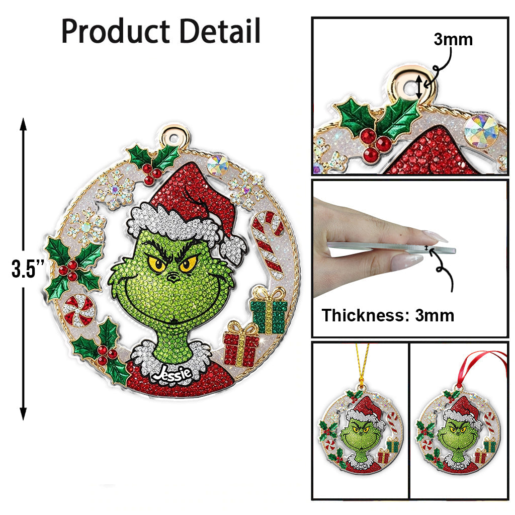 Merry Grinchmas - Personalized Stole Christmas Ornament