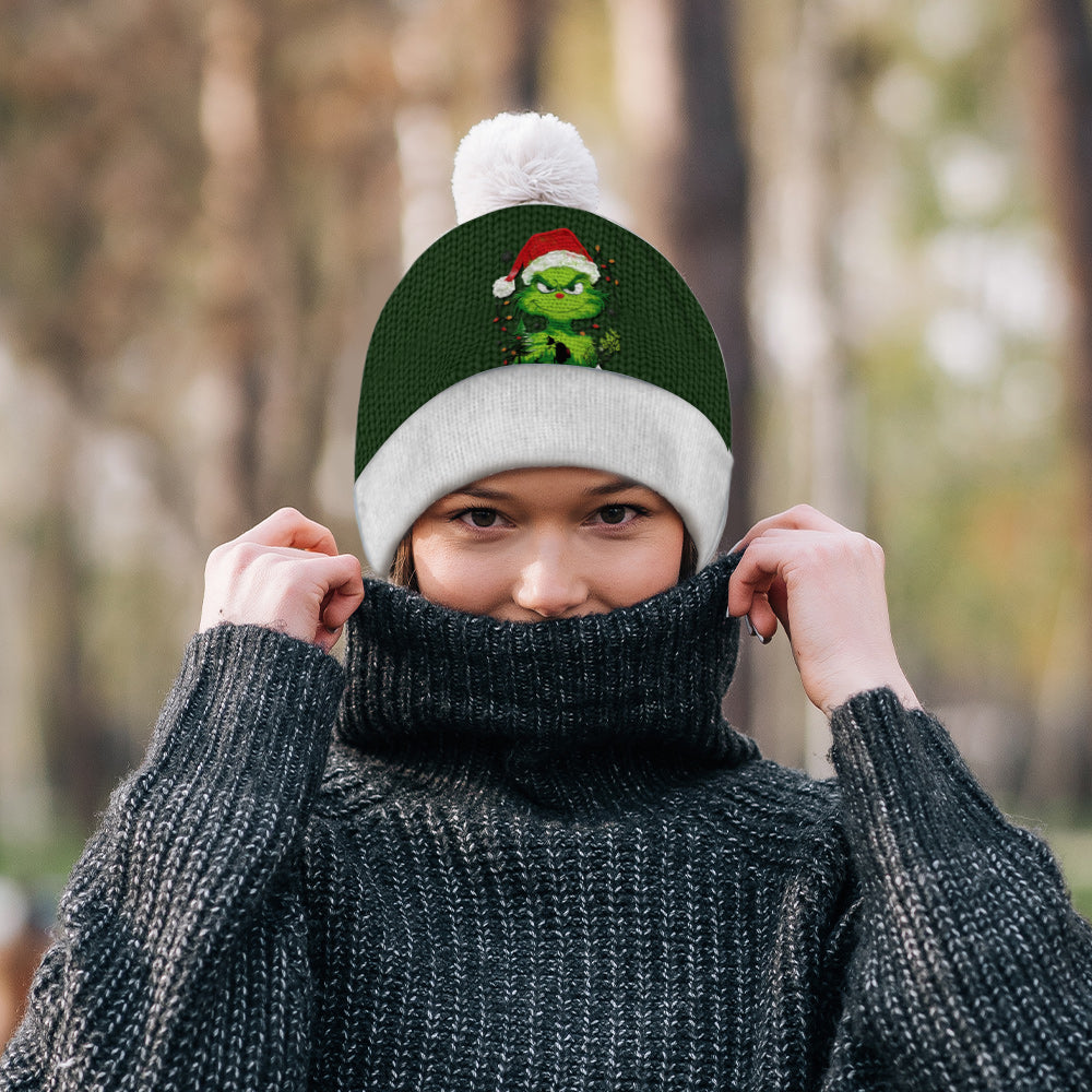 Green Light of Grinchmas - Personalized Stole Christmas Beanie Hat