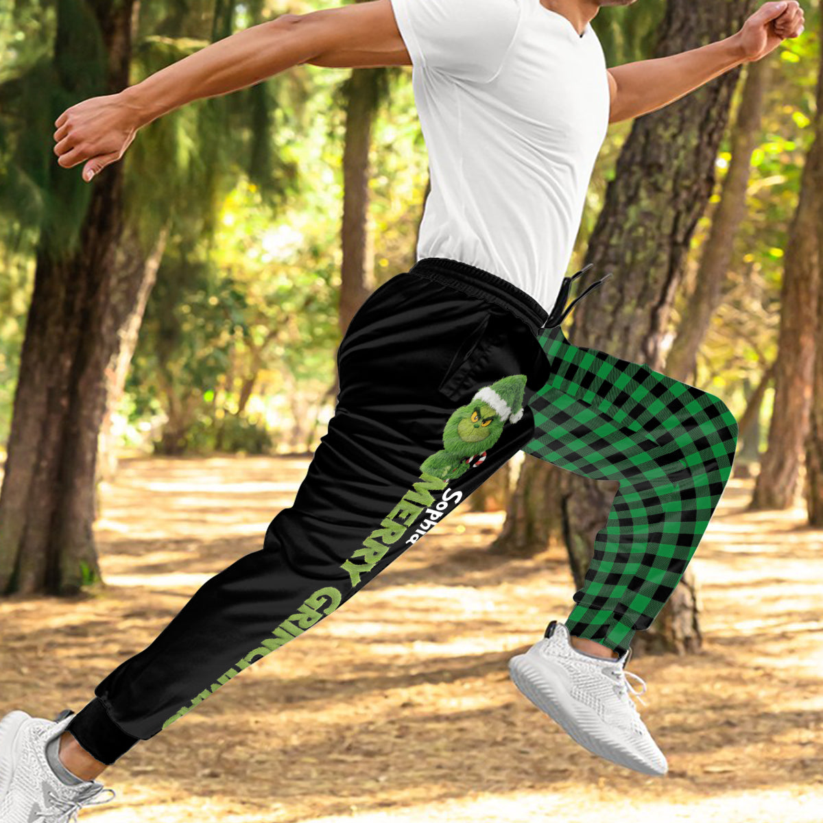 Joyeux Noël Vert - Pantalon de survêtement unisexe avec étole personnalisée