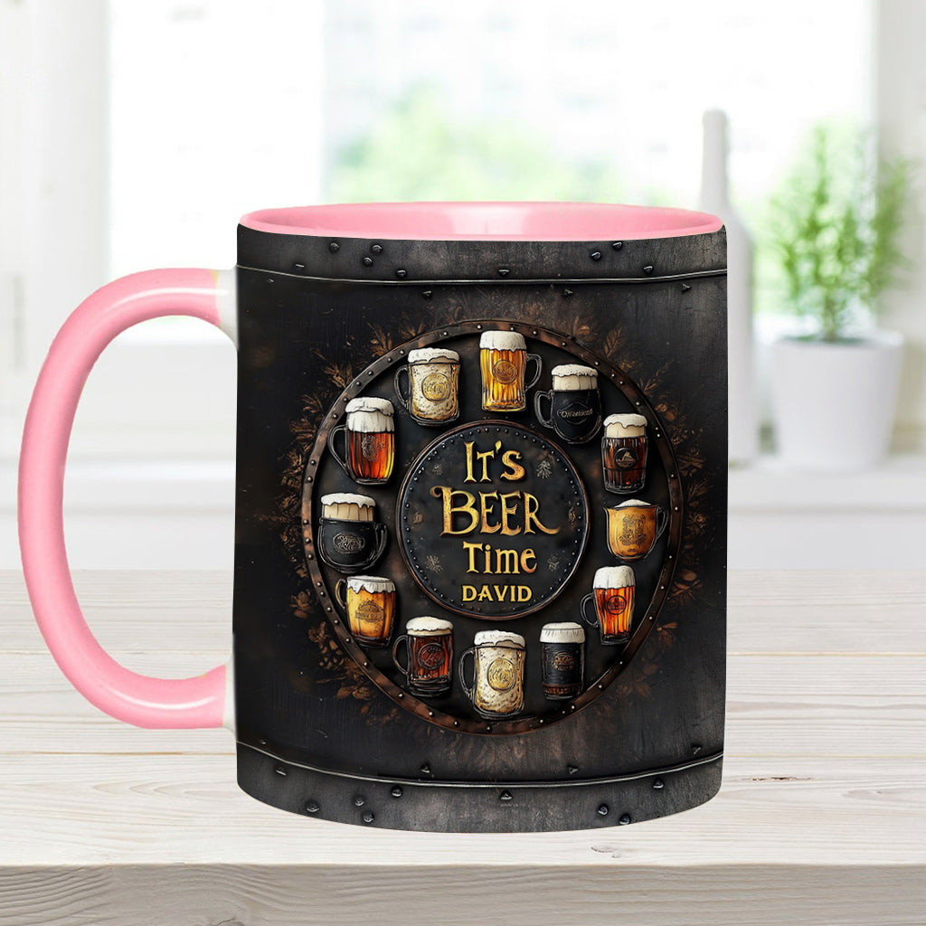 C'est l'heure de la bière ! - Mug à bière personnalisé
