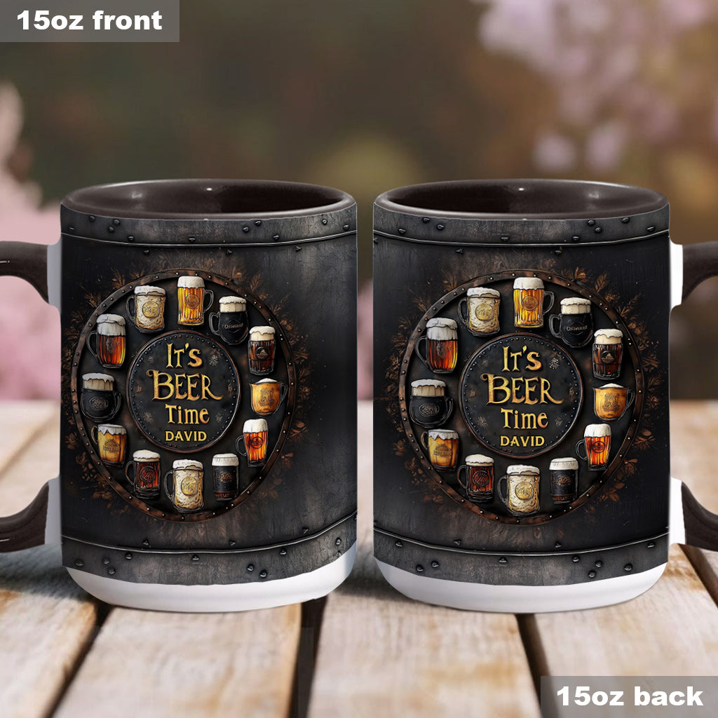 C'est l'heure de la bière ! - Mug à bière personnalisé