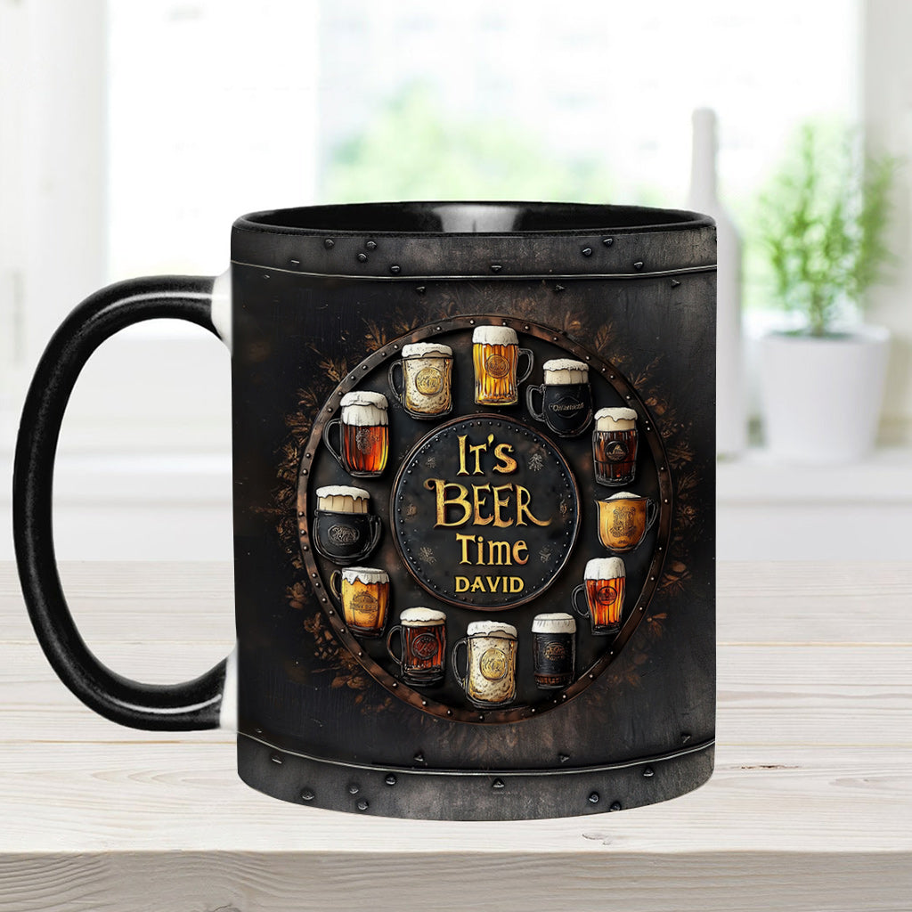 C'est l'heure de la bière ! - Mug à bière personnalisé