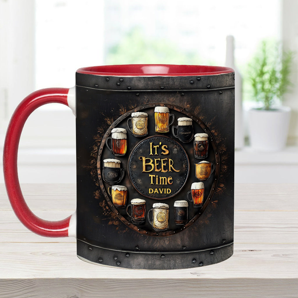 C'est l'heure de la bière ! - Mug à bière personnalisé