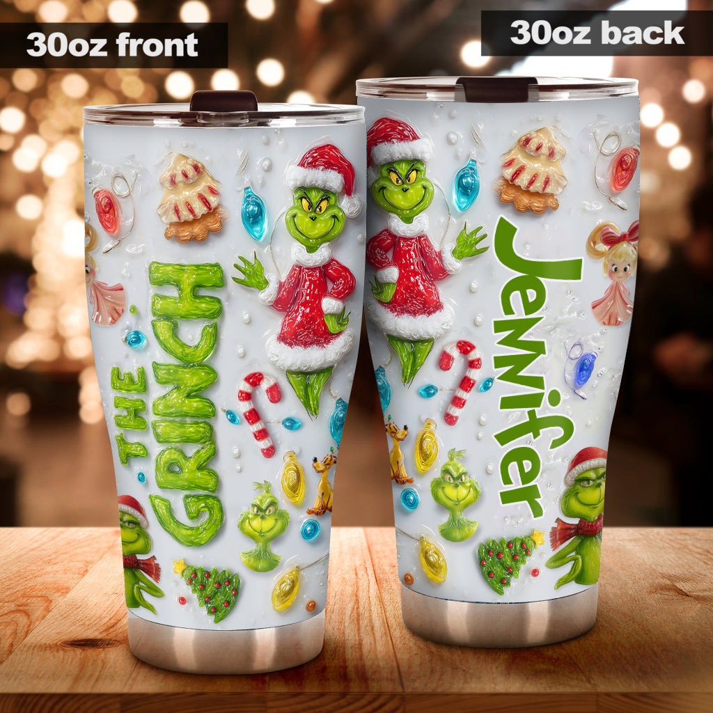 Joyeux Noël Vert - Gobelet de Noël personnalisé avec étole