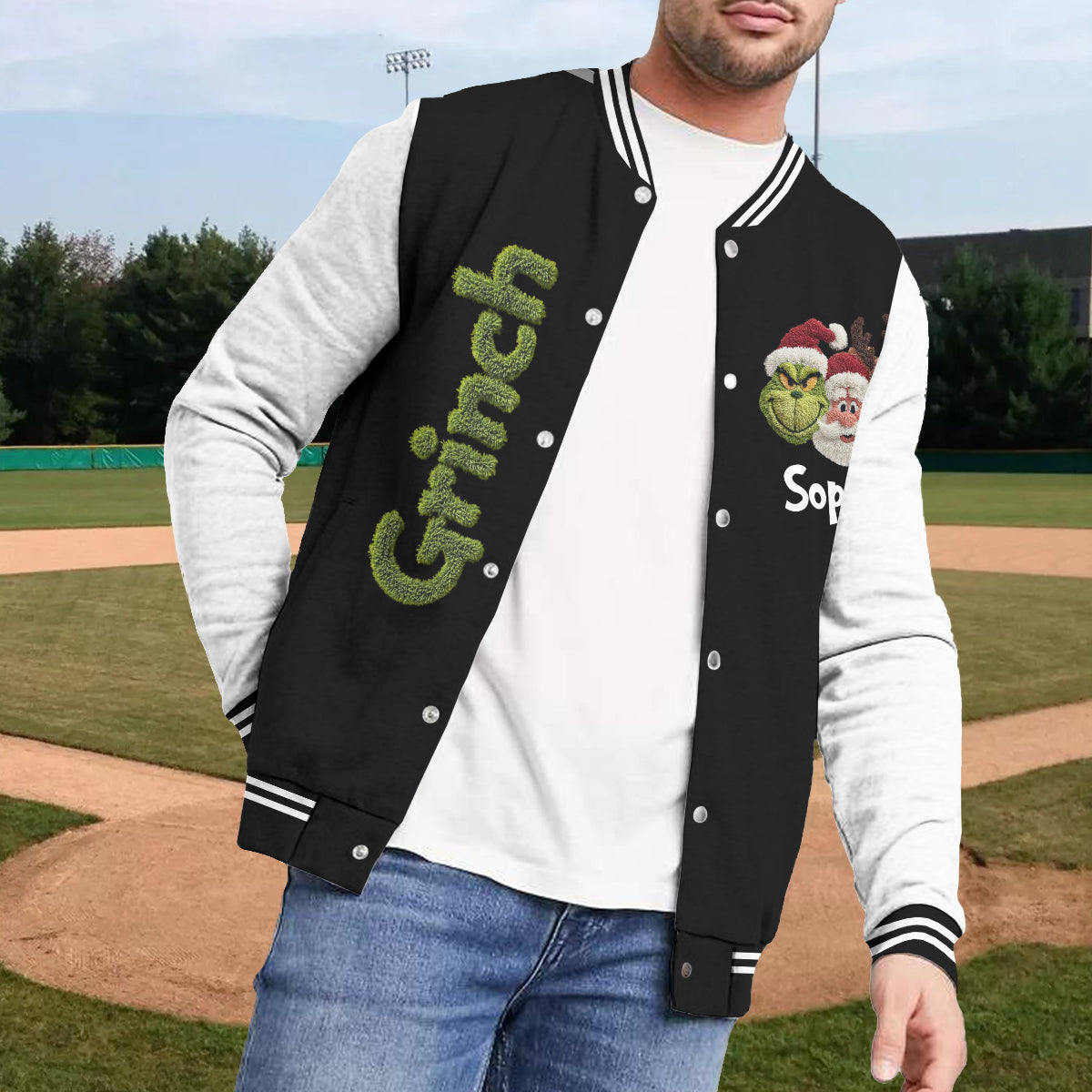 Joyeux Noël - Étole de Noël personnalisée - Veste universitaire