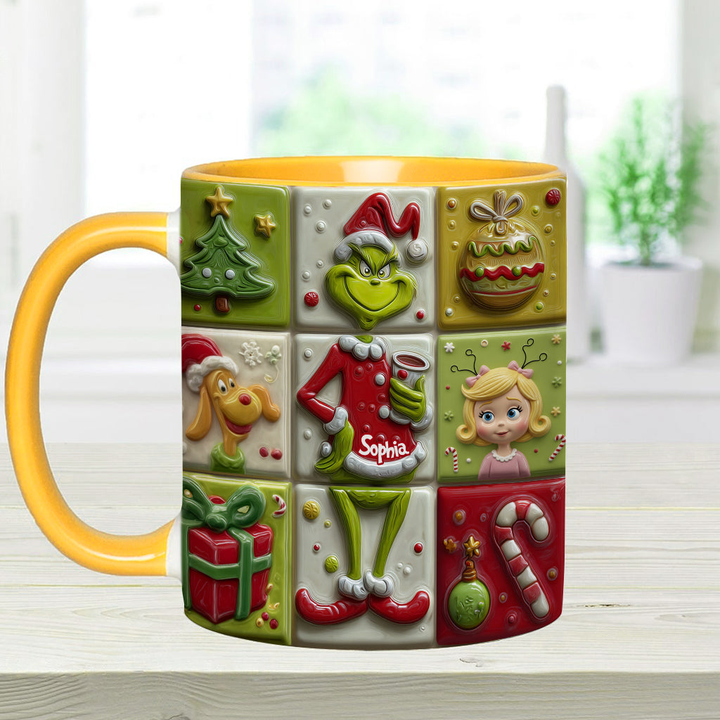The Green Mischief - Personalized Stole Christmas Accent Mug