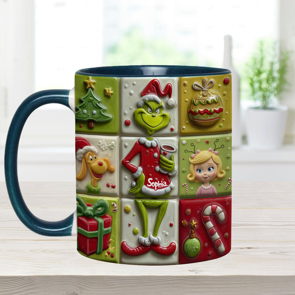 The Green Mischief - Personalized Stole Christmas Accent Mug