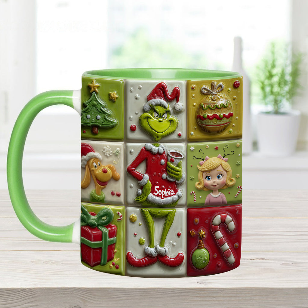 The Green Mischief - Personalized Stole Christmas Accent Mug