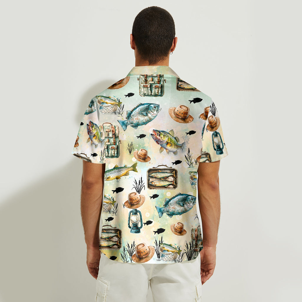 Papa pêcheur - Chemise hawaïenne de pêche personnalisée