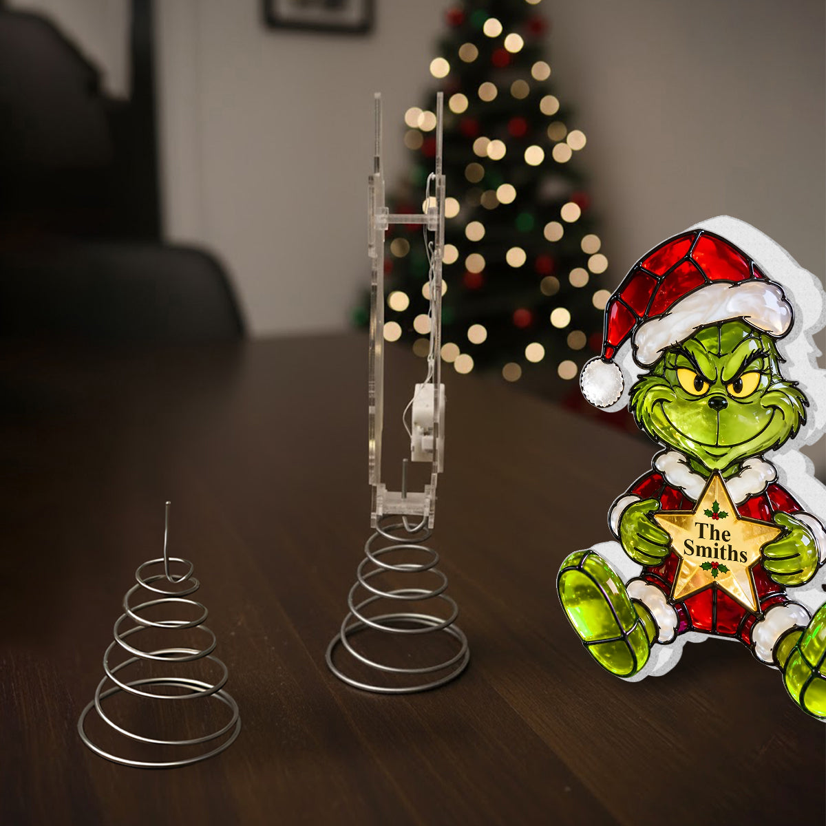 Merry Christmas - Personalized Stole Christmas LED Light Tree Topper