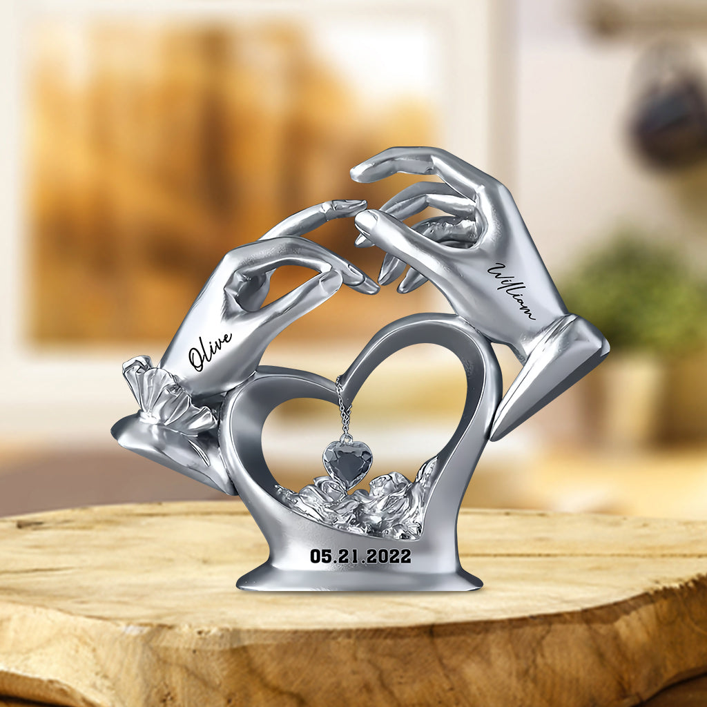 Cadeau d'anniversaire pour couple - Plaque acrylique personnalisée pour couple.