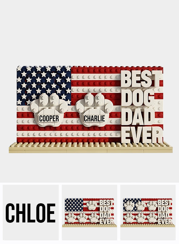 Best Dog Dad Ever - Personalized Dog Custom Shaped Acrylic Plaque