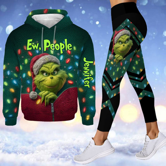 Ew People - Sweat à capuche et legging personnalisés « Étole de Noël »