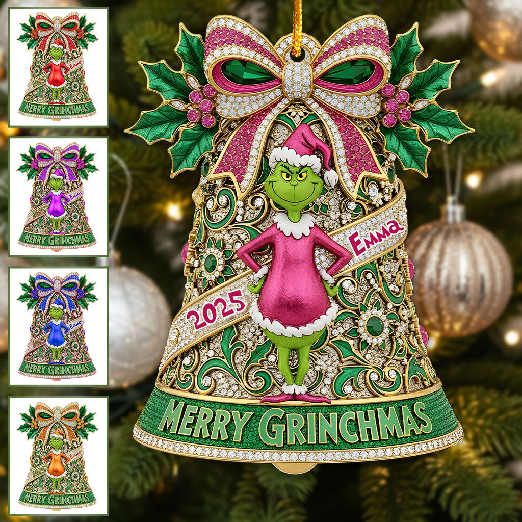 Merry Grinchmas - Personalized Stole Christmas Ornament