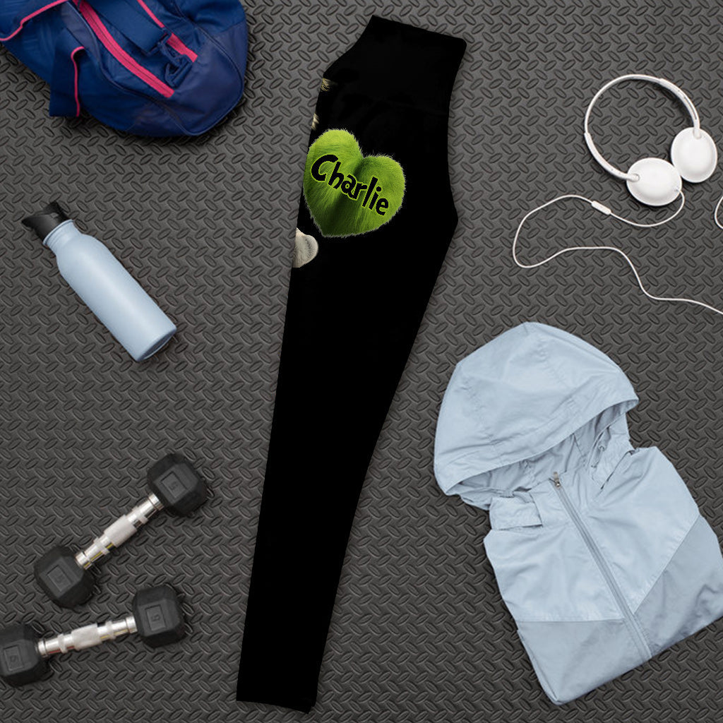 Kiss Me Monster - Personalized Stole Christmas Leggings