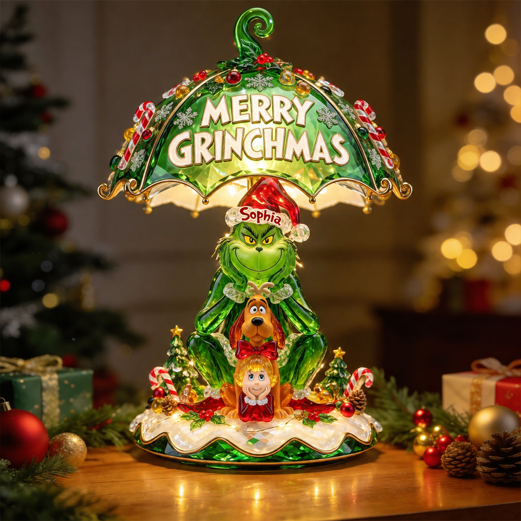 Merry Grinchmas - Personalized Stole Christmas Acrylic LED Night Light