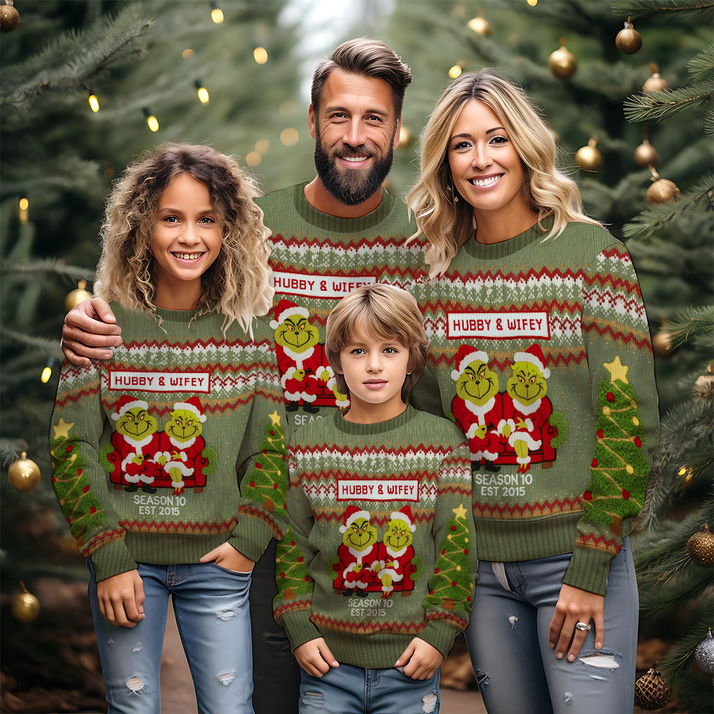 Fêtes en couple - Étole de Noël personnalisée et pull moche