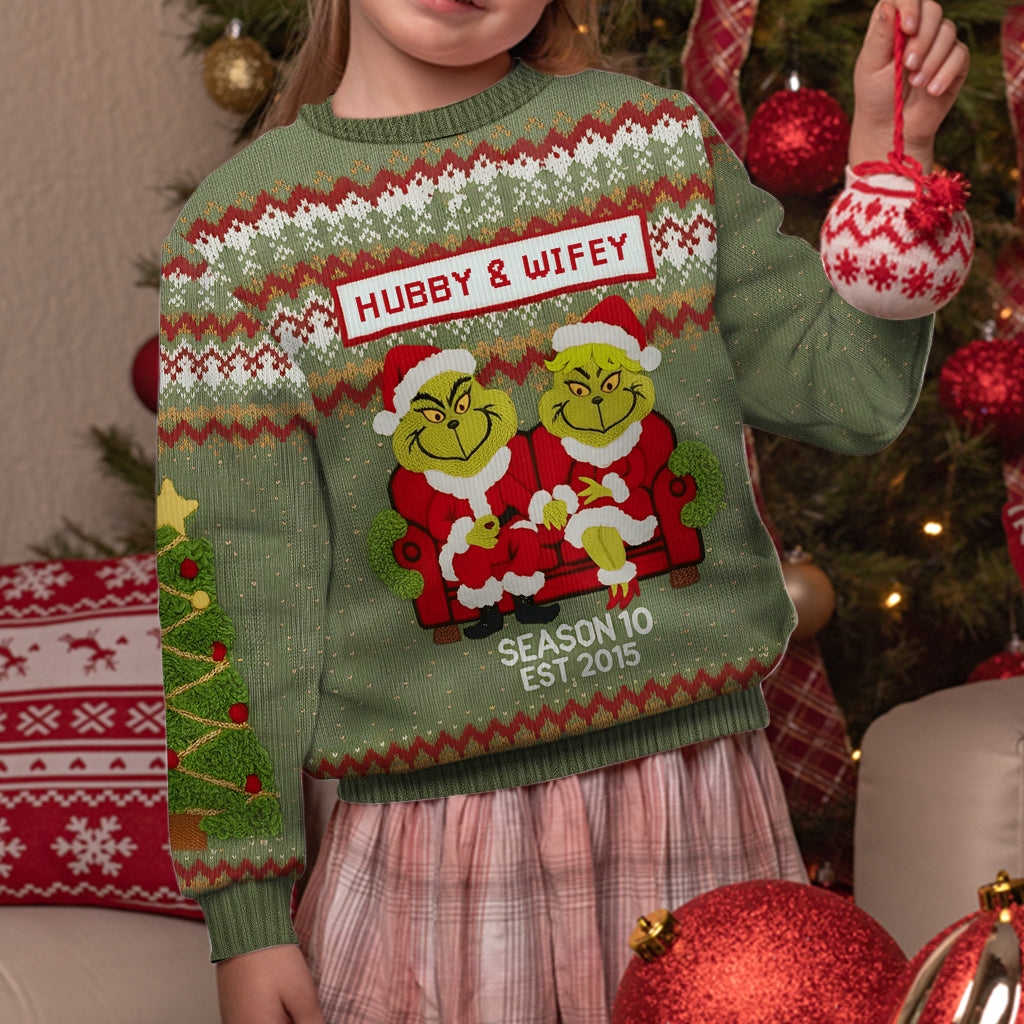 Fêtes en couple - Étole de Noël personnalisée et pull moche