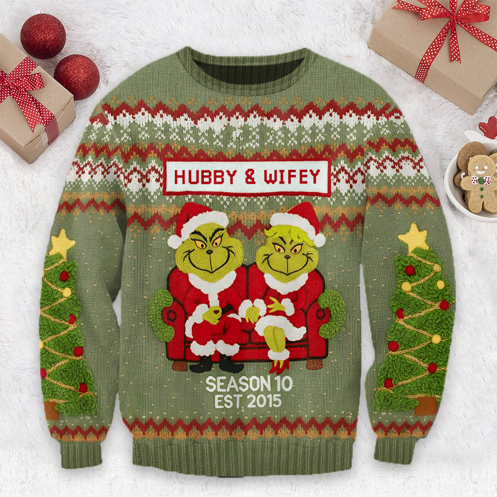 Fêtes en couple - Étole de Noël personnalisée et pull moche