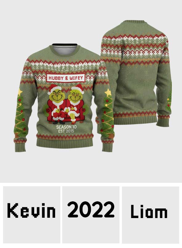 Fêtes en couple - Étole de Noël personnalisée et pull moche