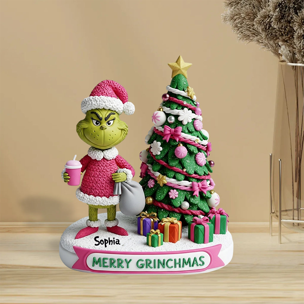 Merry Grinchmas - Personalized Stole Christmas Custom Shaped Acrylic Plaque