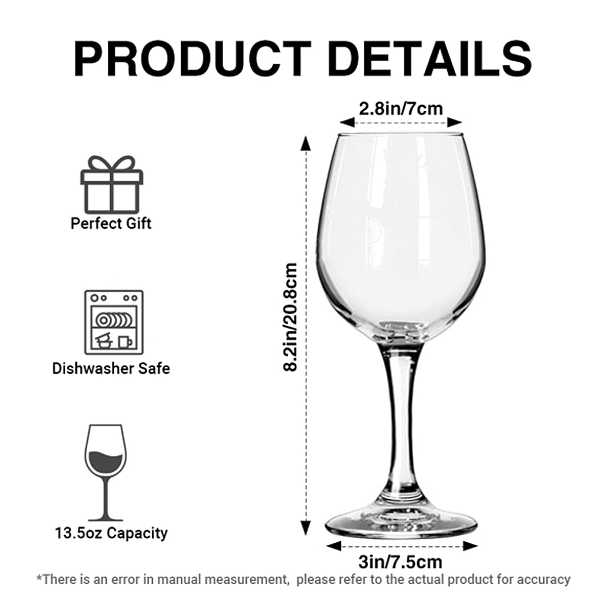 Joyeux Noël - Verre à vin de Noël personnalisé avec étole et longue tige