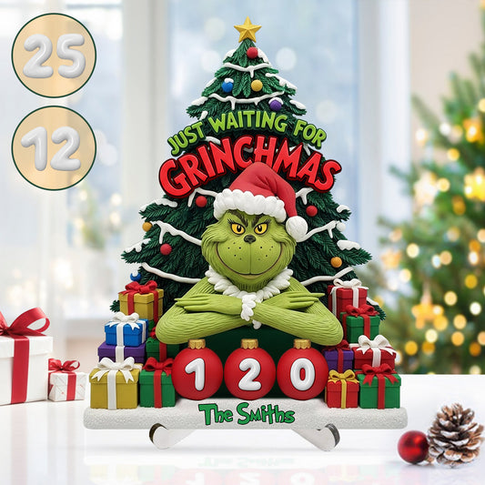 En attendant Noël - Plaque interchangeable personnalisée pour étole de Noël