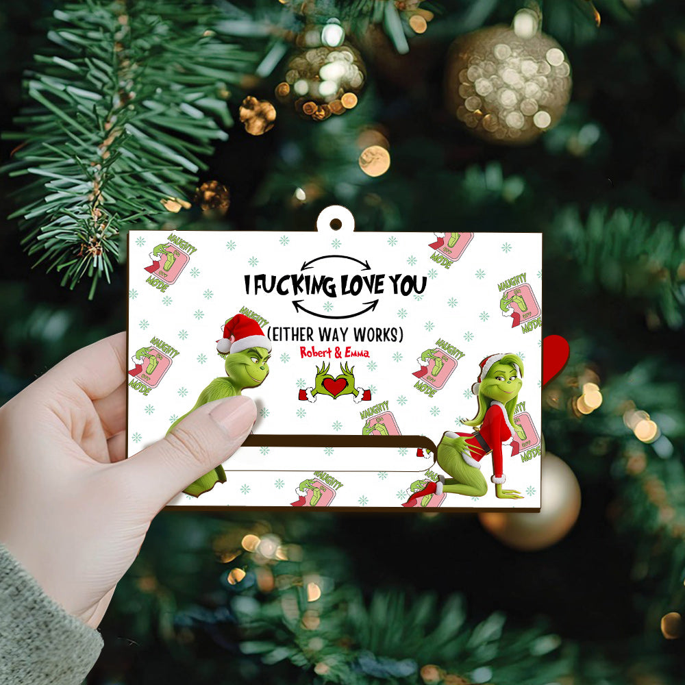 Noël du Grinch - Ornement coulissant personnalisé en forme d'étole de Noël