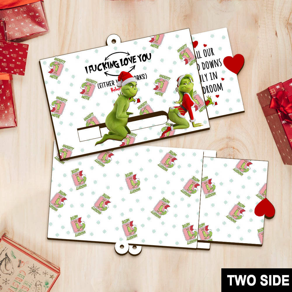 Noël du Grinch - Ornement coulissant personnalisé en forme d'étole de Noël