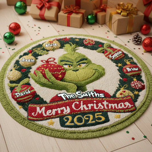 Joyeux Noël - Étole de Noël personnalisée - Tapis rond