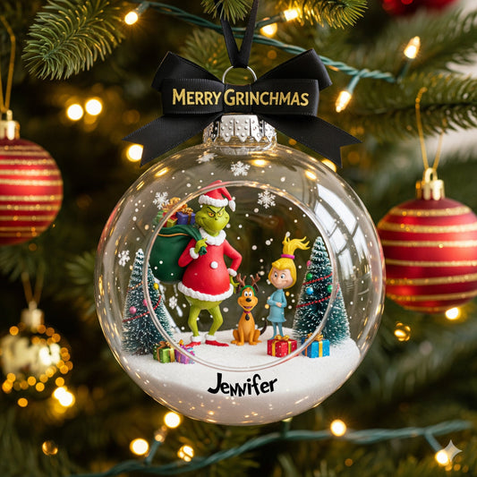 Joyeux Grinchmas - Étole de Noël personnalisée