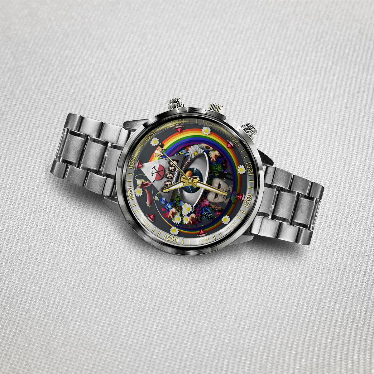 Pink Fl Rock Band 60th Year Anniversary - Personalized The Prism Hand Watch