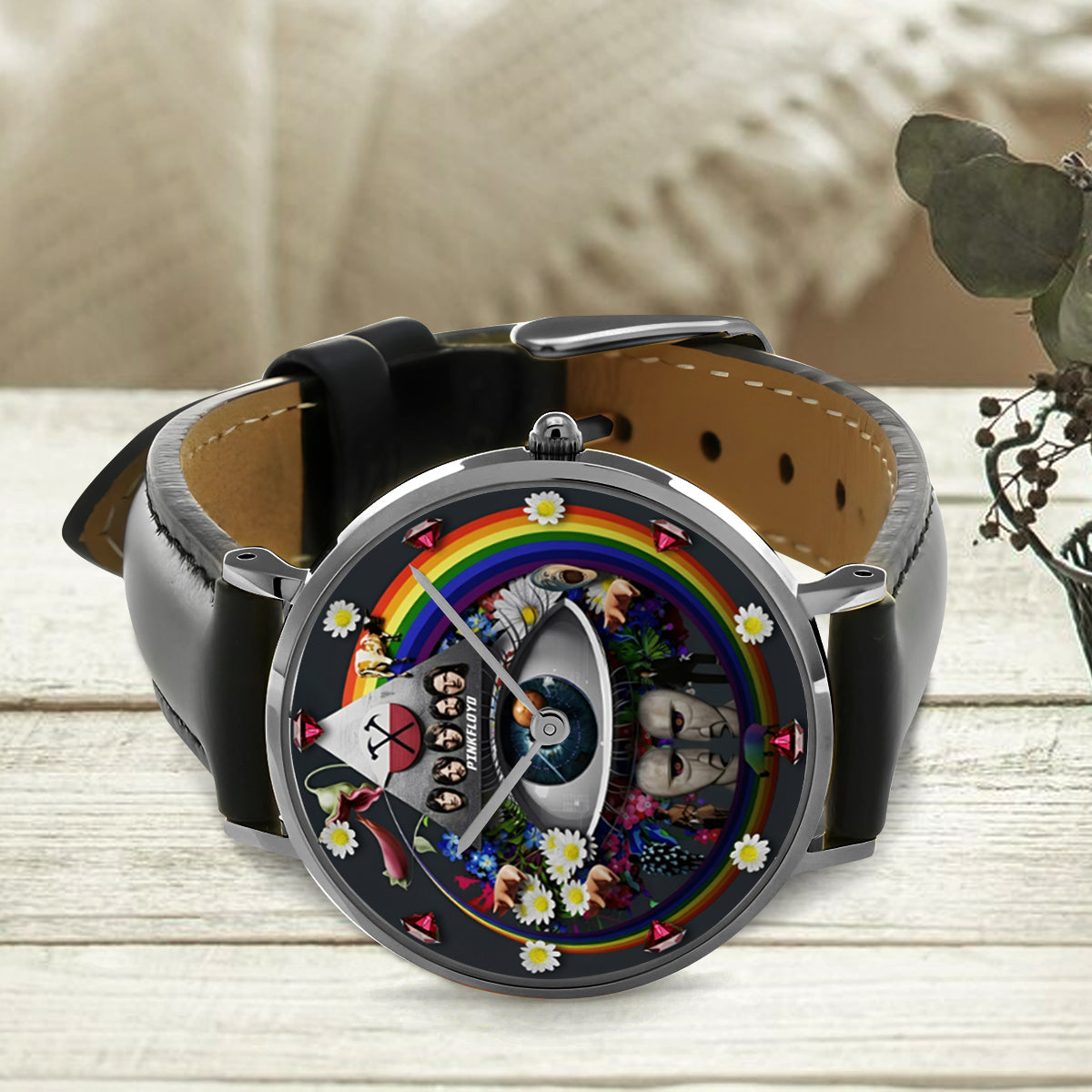 Pink Fl Rock Band 60th Year Anniversary - Personalized The Prism Hand Watch