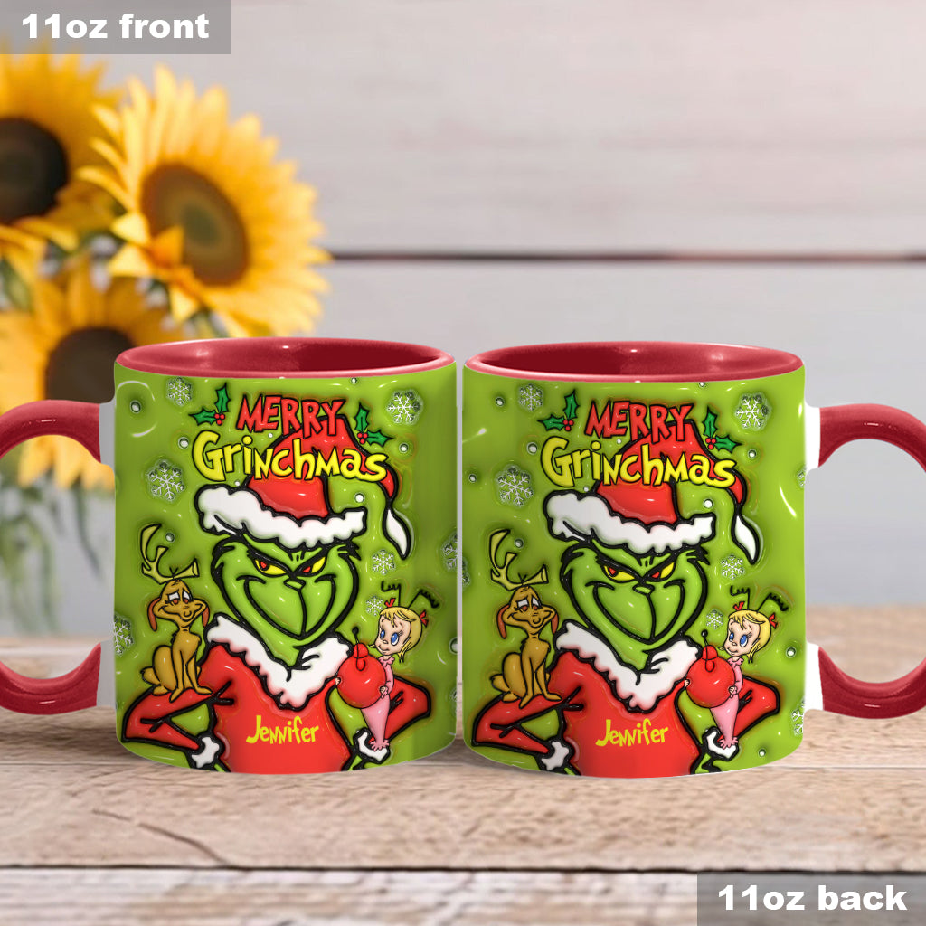 Joyeux Grinchmas - Mug personnalisé avec étole de Noël