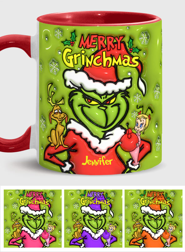 Joyeux Grinchmas - Mug personnalisé avec étole de Noël