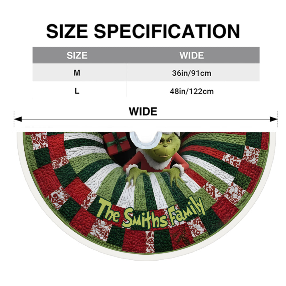 Vol de Noël Vert Coquin 3D Abysse - Cadeaux de Noël Volés - Jupe de sapin de Noël personnalisée