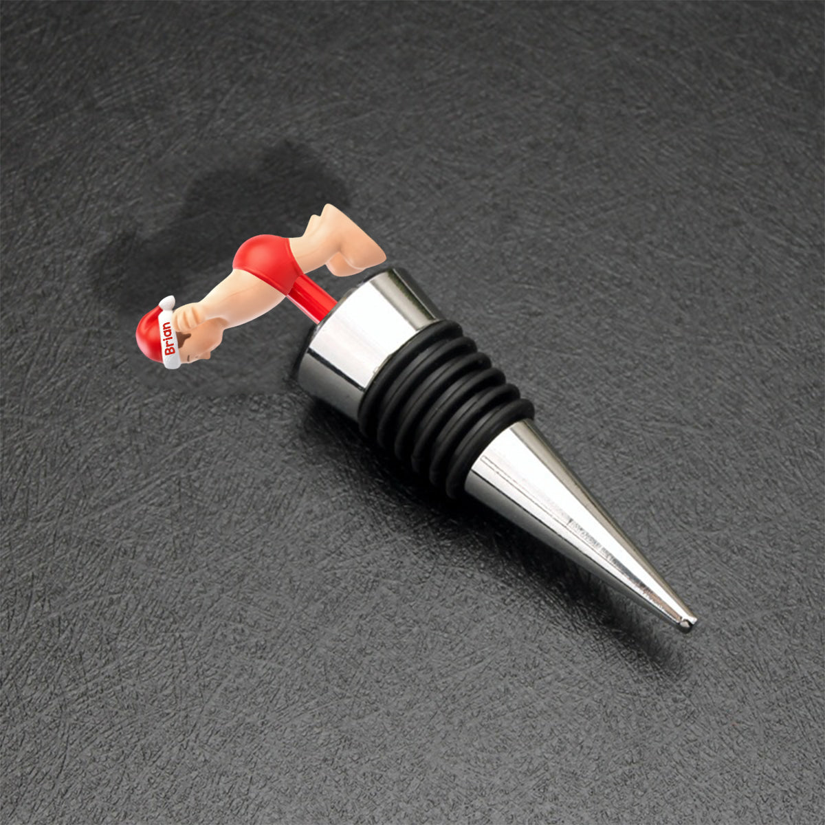 Noël coquin - Le cadeau de Noël idéal pour lui - Bouchon de bouteille personnalisé avec étole de Noël