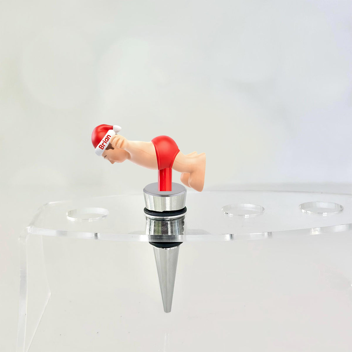 Noël coquin - Le cadeau de Noël idéal pour lui - Bouchon de bouteille personnalisé avec étole de Noël