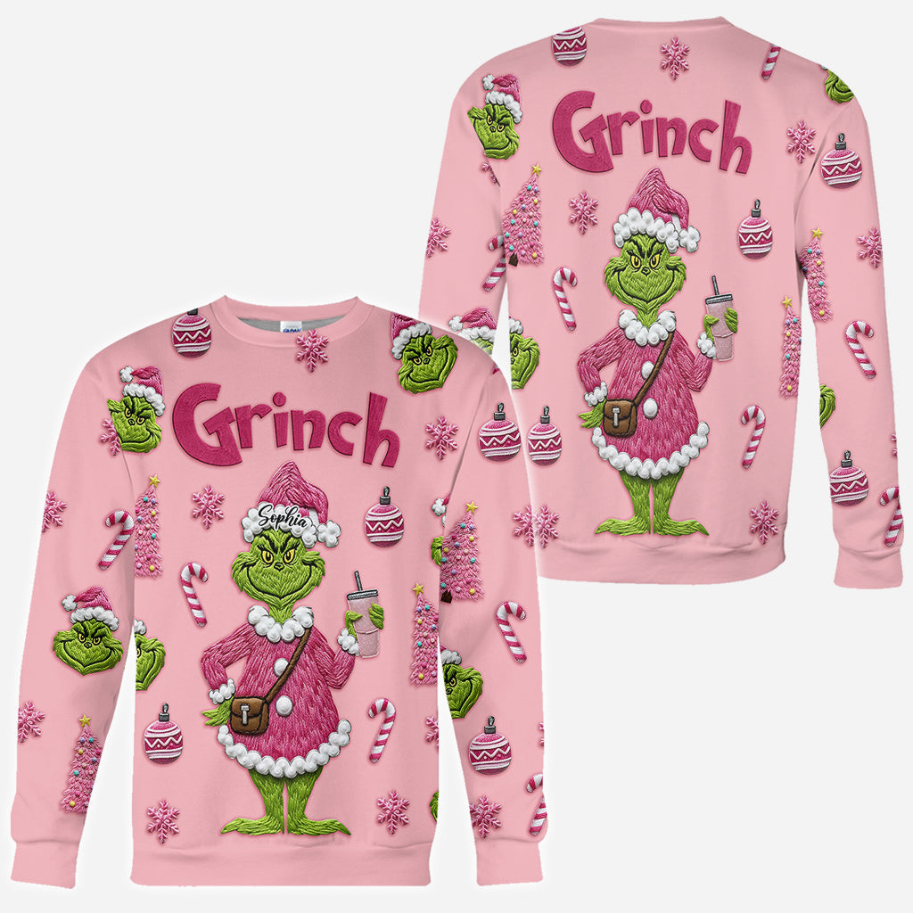 Merry Grinchmas - Personalized Stole Christmas All Over Shirt