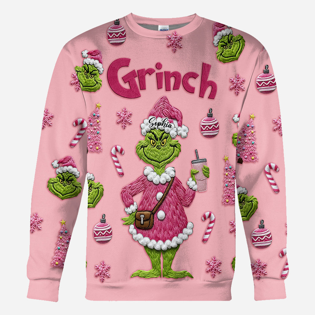 Merry Grinchmas - Personalized Stole Christmas All Over Shirt