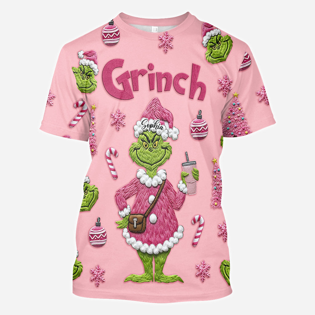 Merry Grinchmas - Personalized Stole Christmas All Over Shirt