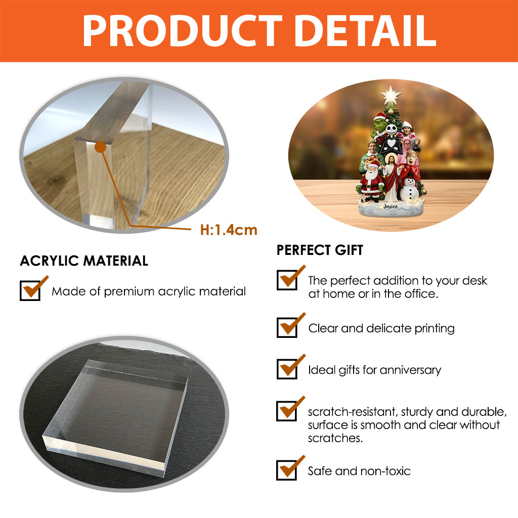 Merry Christmas - Personalized Stole Christmas Custom Shaped Acrylic Plaque