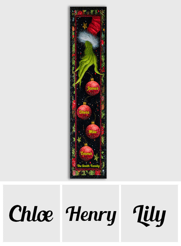 Happy Family - Personalized Stole Christmas Table Runner