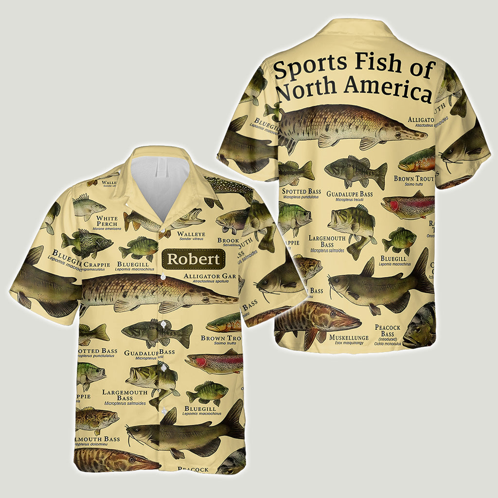 Poisson d'Amérique - Chemise hawaïenne de pêche personnalisée