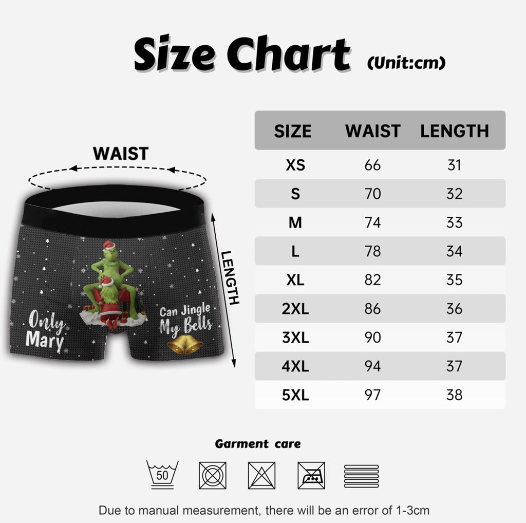 Funny Monster Couple - Personalized Couple Men’s Boxer Briefs