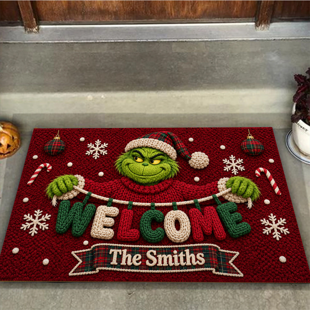 Merry Christmas - Personalized Stole Christmas Doormat