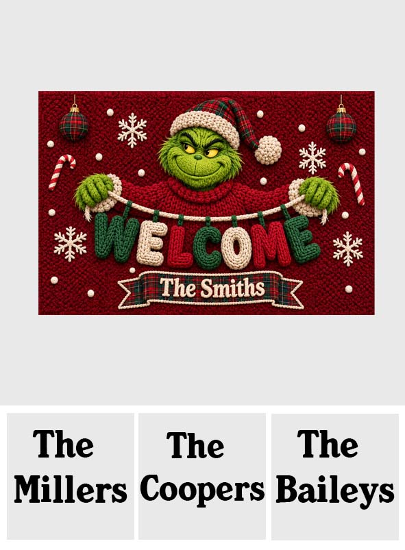 Merry Christmas - Personalized Stole Christmas Doormat